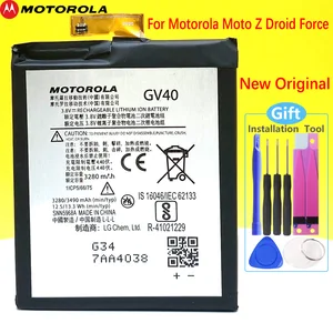100 new original 3490mah gv40 battery for motorola moto z droid force xt1650 02 phone tracking number free global shipping