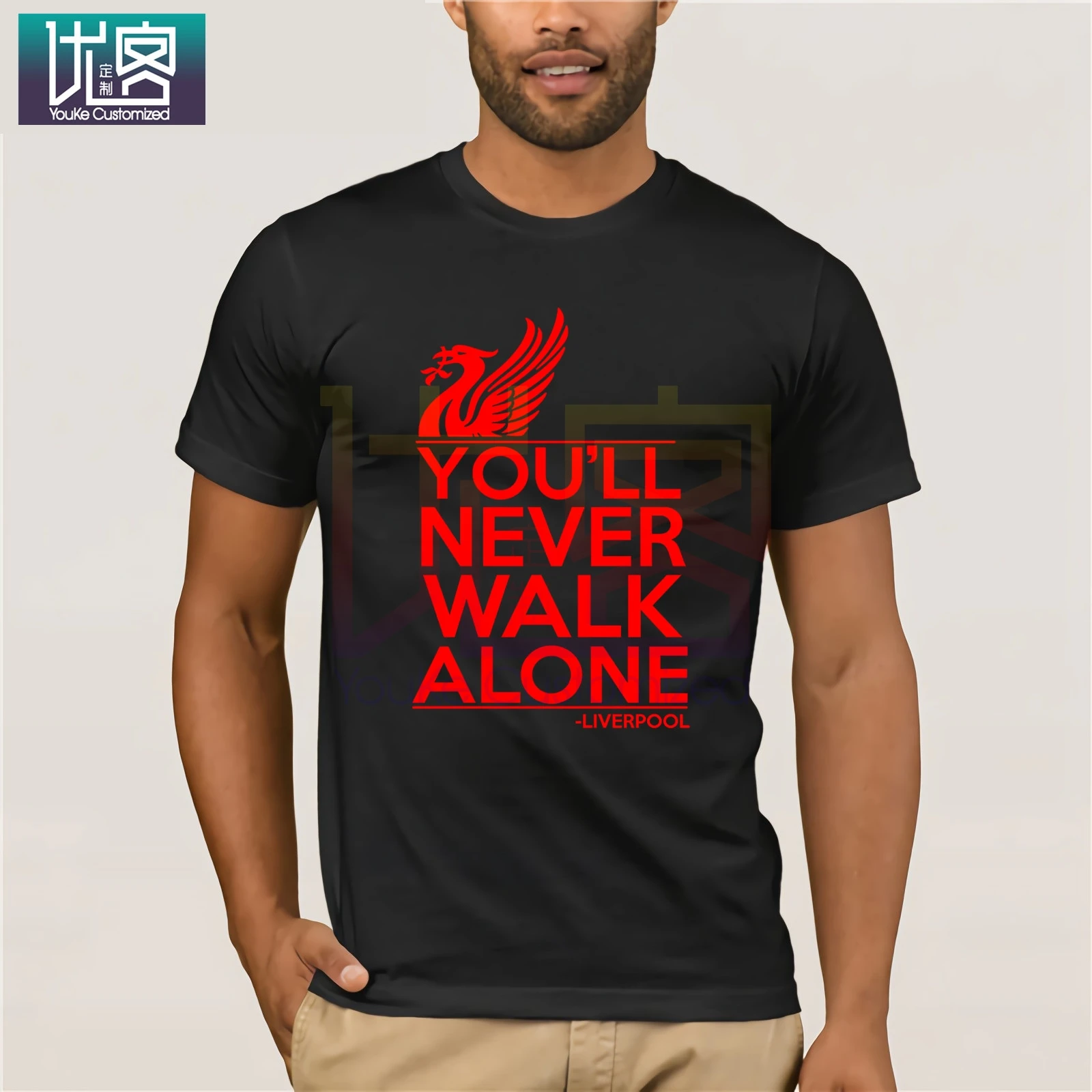 Ливерпуль футболка с надписью &quotyou'll never walk alone football Fan&quot подарок для мужчин и