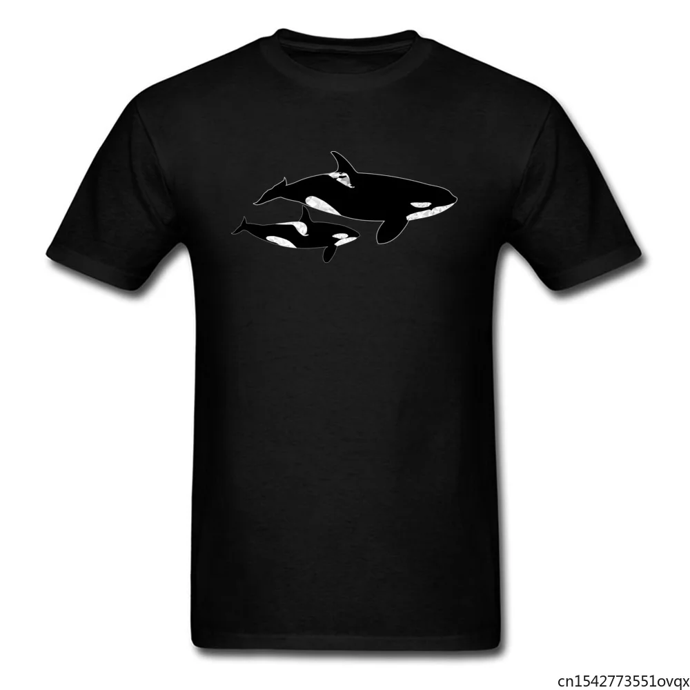 

Shark T Shirt Orca Killer Whale Mother Tshirt for Men Top & Tees Short Sleeve Round Collar T-Shirt