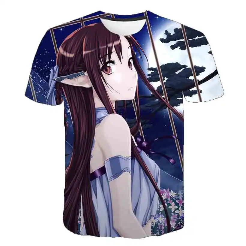 

Summer Anime Girl Cute Girl 3D Boy T-shirt 3D Printing Anime Girl Short Sleeve Casual Hip-hop Street Men's T-shirt College Style