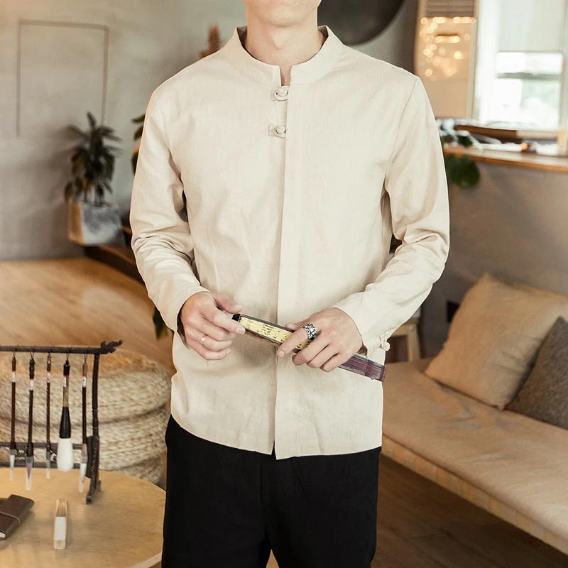 Из хлопка и льна с воротником Мандарин для девочек костюмы в стиле эпохи Тан