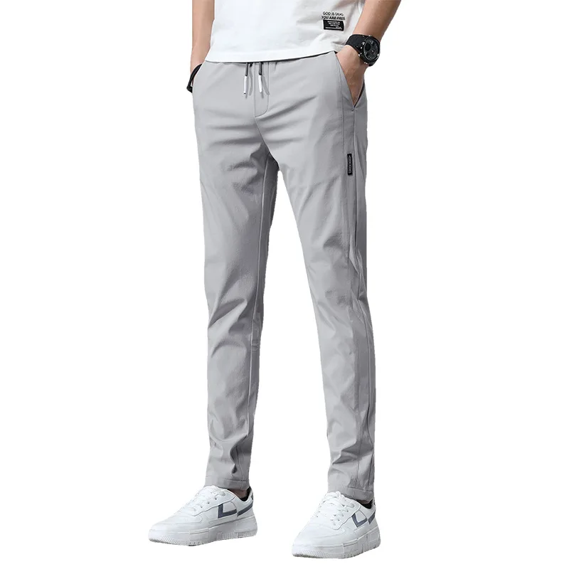 

Summer thin casual trousers men's loose spring ice silk new quick-drying sports pants men's trend 1X42 Size 39-44