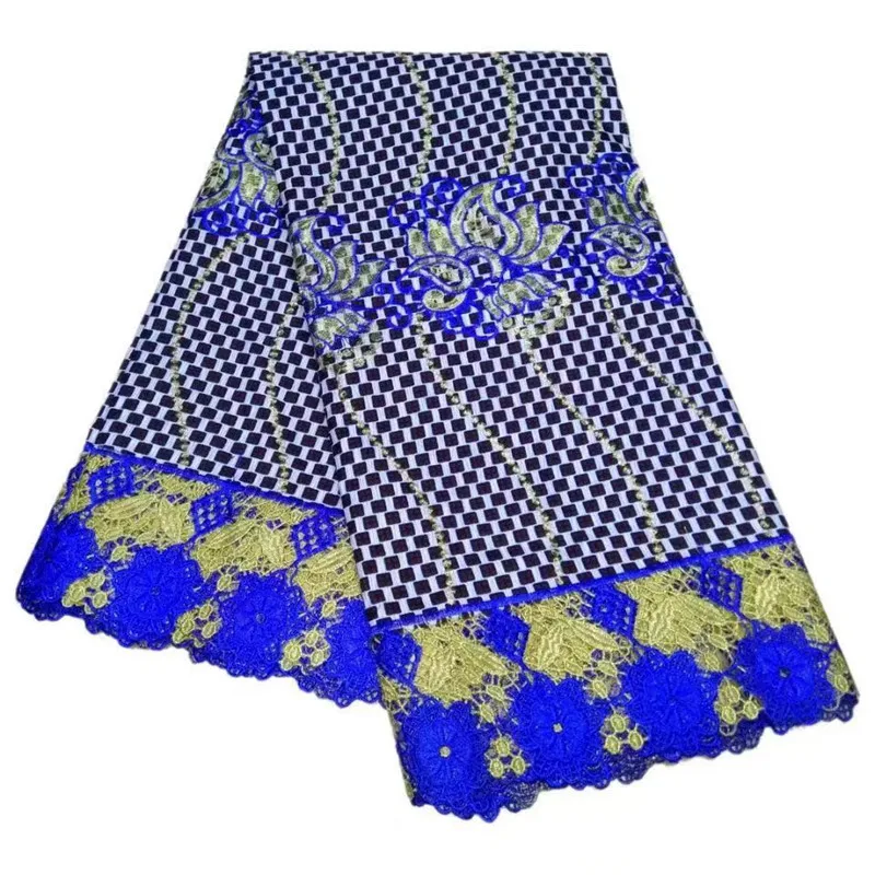 Многоцветный гипюровый шнур кружевная ткань новый дизайн Анкара африканская