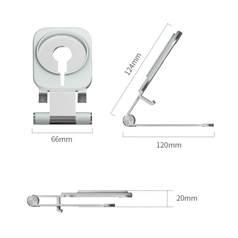 for magsafe phone charger holder aluminium desktop phone stand holder rotation magnetic wireless fast charging stand for iphone free global shipping