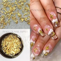 moon star mixed metallic nail sequins 3d nail art charms design acrylic manicure decoration