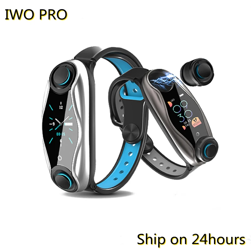 

Умные часы IWO PRO LT04 T90 беспроводные Bluetooth-наушники 2 в 1 Bluetooth 5,0 чип IP67 водонепроницаемые спортивные умные часы для мужчин и женщин