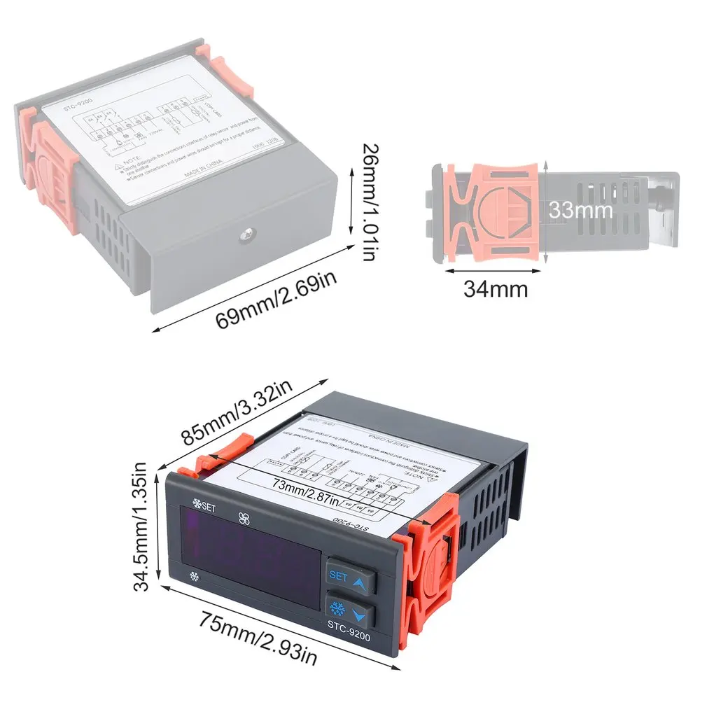 

STC-9200 Digital Temperature Controller Thermostat Regulator Thermoregulator With Refrigeration Defrost Fan Alarm Function