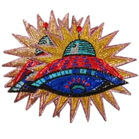 wholesale patches sequins large the spacecraft badge cloth patch sticker clothing accessories iron on patches for clothing