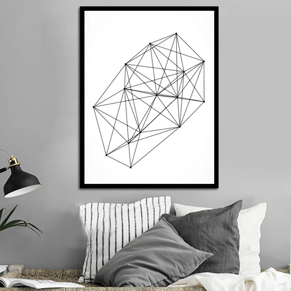 Постер с принтом в скандинавском стиле украшение для дома геометрический узор