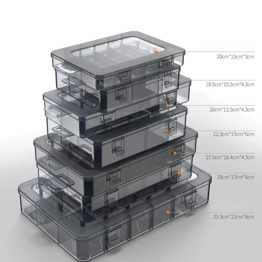 

Adjustable Storage Container Plastic Storage Box Compartment Component Screw Sleeve Holder Display Container