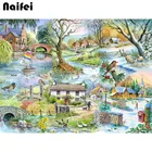 5D квадратная алмазная живопись сделай сам, полностью круглая стразы, четырехсезонная Алмазная вышивка, живопись, домашнее рождественское украшение