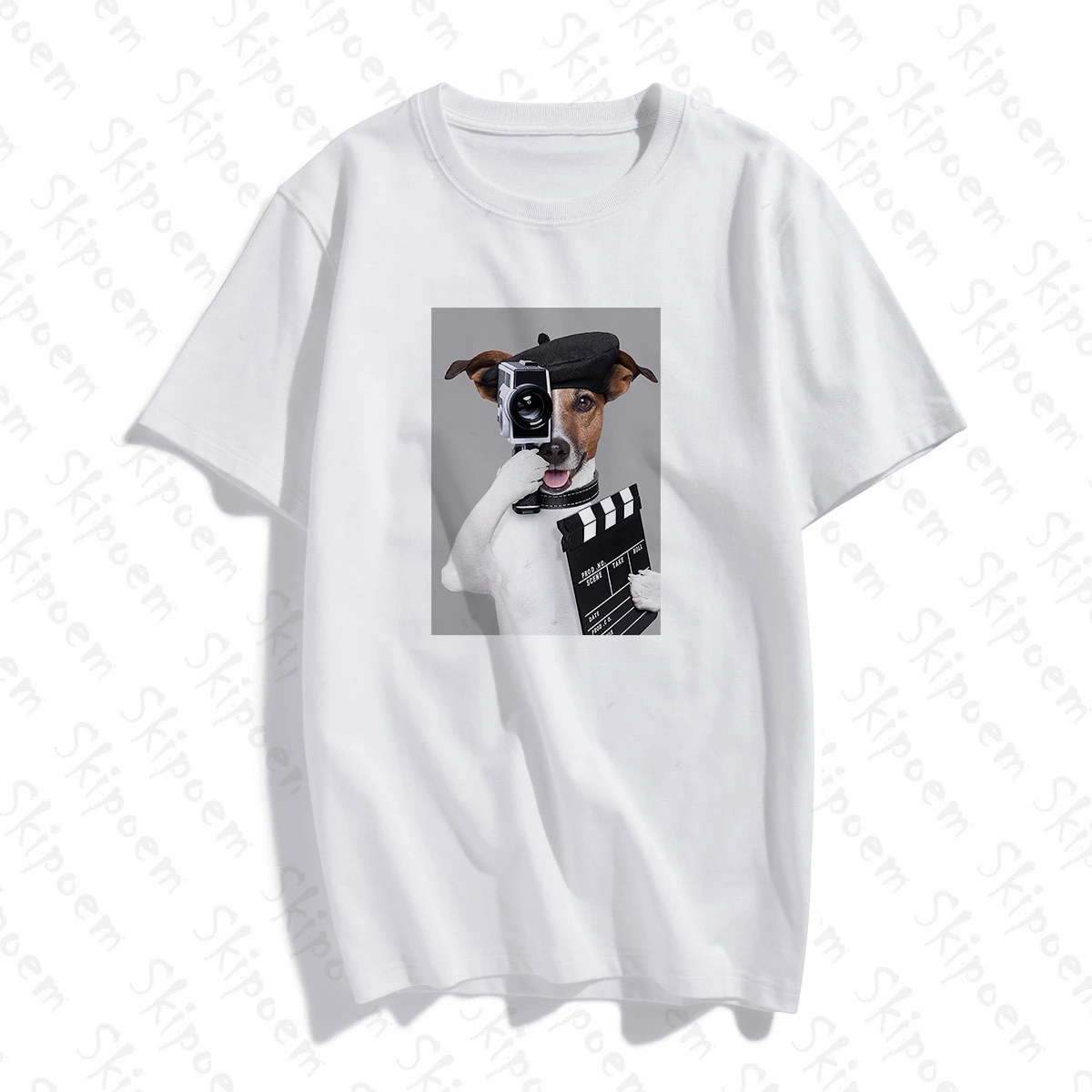 2020 модная футболка с забавной собакой фотографом Простые Топы коротким рукавом и