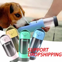 portable pet dog water bottle drinking bowls dog feeding water dispenser pet activated carbon filter bowl outdoor dog feeder