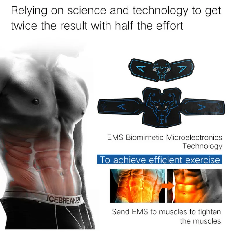 EMS стимулятор мышц живота тренер USB подключение Abs Фитнес учебного оборудования