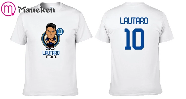 Новинка года; Romelu Lautaro 10 inter milan; футболка с героями мультфильмов; хлопковая футболка с короткими рукавами для фанатов; подарок