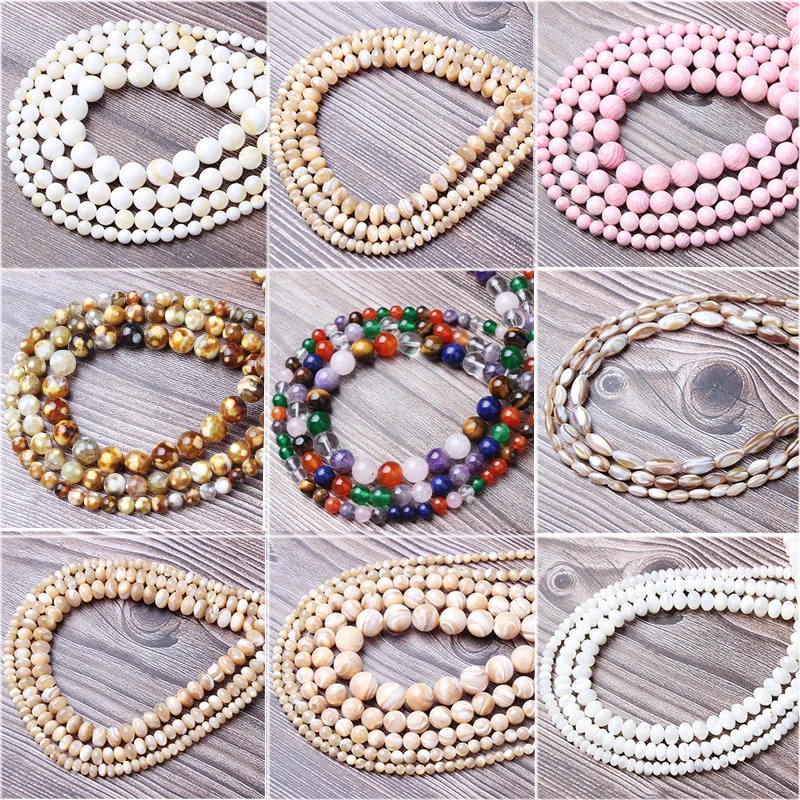 

Natural Agate Loose Beads 4-12mm Bracelet Necklace Jewelry Beads for Women Handmade Diy Accessories Girls Beaded Supplies