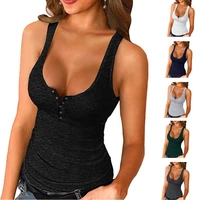 2021 autumn sleeveless backless tank tops women round neck loose t shirt fitness tight tank top ladies vest singlets camisole