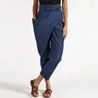 Женские брюки, уличная одежда с асимметричными карманами, однотонные укороченные брюки с высокой талией, удобная одежда для свиданий