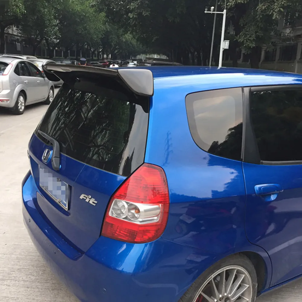 Черный Автомобильный спойлер для Honda Fit 2004-2007 белый задний из АБС-пластика
