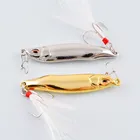 57101520 г, золотистые, серебристые металлические вибрирующие приманки, яркие колебания, блесна в виде ложки, искусственная жесткая приманка, 3D глаза