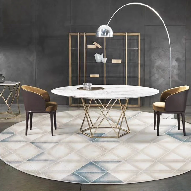 저렴한 원형 카펫 거실은 현대적이고 제한된 북유럽 풍력 티 테이블 담요 작은 바닥 매트 침실입니다.