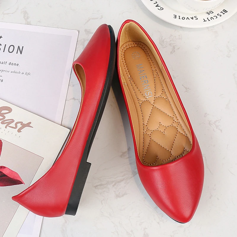 MAIERNISI/Женская обувь на плоской подошве Новая Осенняя из искусственной кожи в