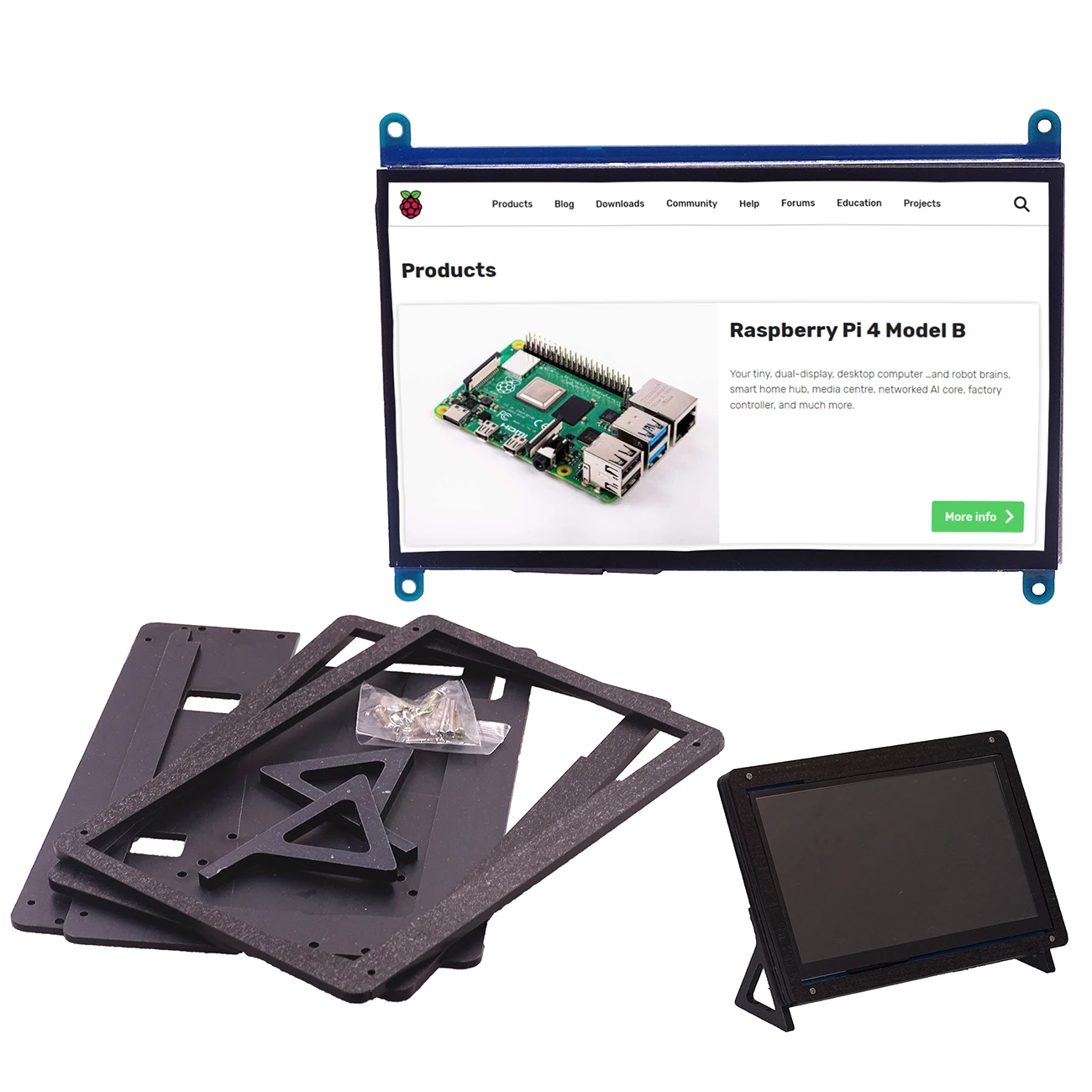 7 дюймов Raspberry Pi 3 сенсорный экран 1024*600 ЖК-дисплей HDMI интерфейс TFT монитор модуль для Raspberry Pi 3 Model B