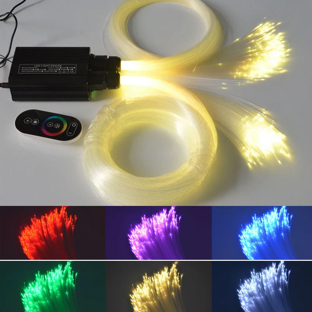 32 Вт двойной головкой RGB светодиодный волокно 0ptic потолочный комплект светильник