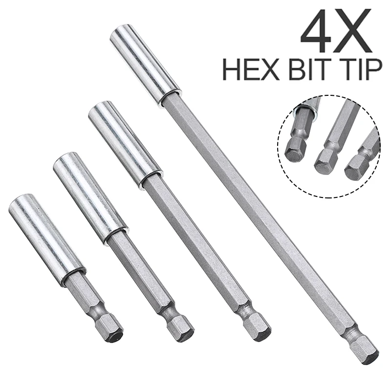 

4 шт Удлинительный Бит держатель гнездо бит адаптер Набор шестигранных Ударная дрель биты винт бар удлинитель ключа бит быстрой смены ручно...