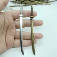 alloy long knife pendant mini saber pendant 106mm diy jewelry accessories handmade materials retail and wholesale