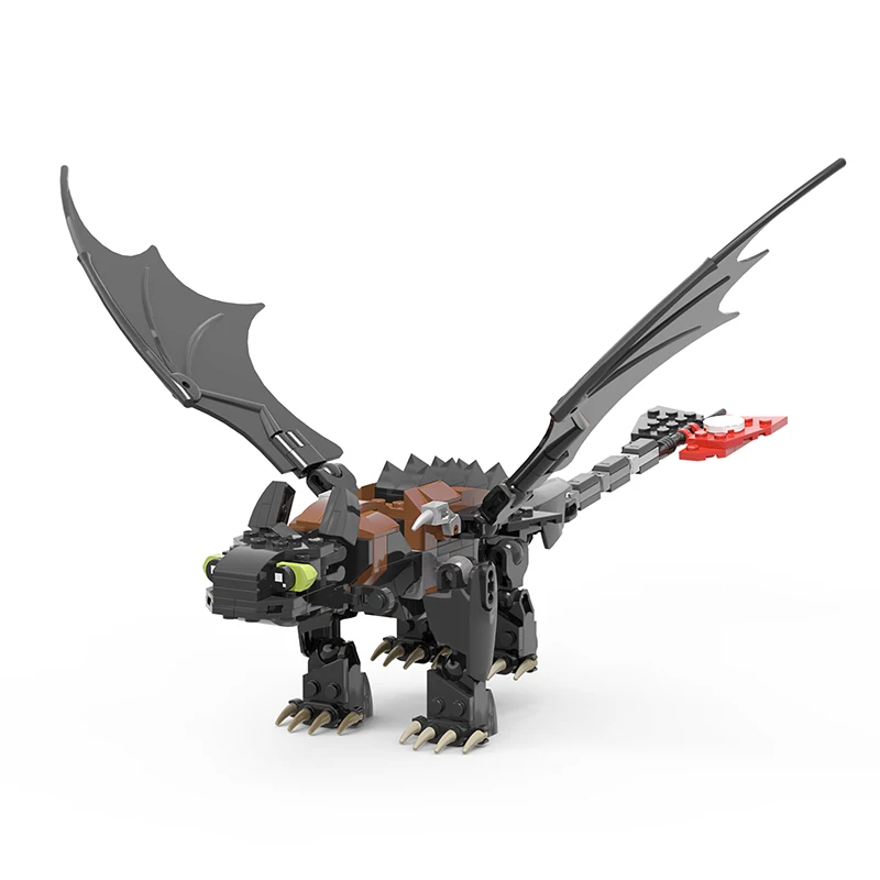 

2021 How To Trains Your Dragons Movie Figures Toothless Bricks Black Dragon Model Building Blocks Children's Toys Kid's Gift