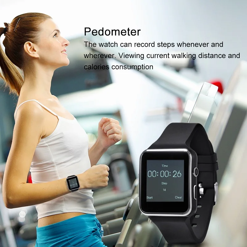 X6 Смарт-часы для мужчин с поддержкой sim-карты TF камера Smartwatch Bluetooth циферблат