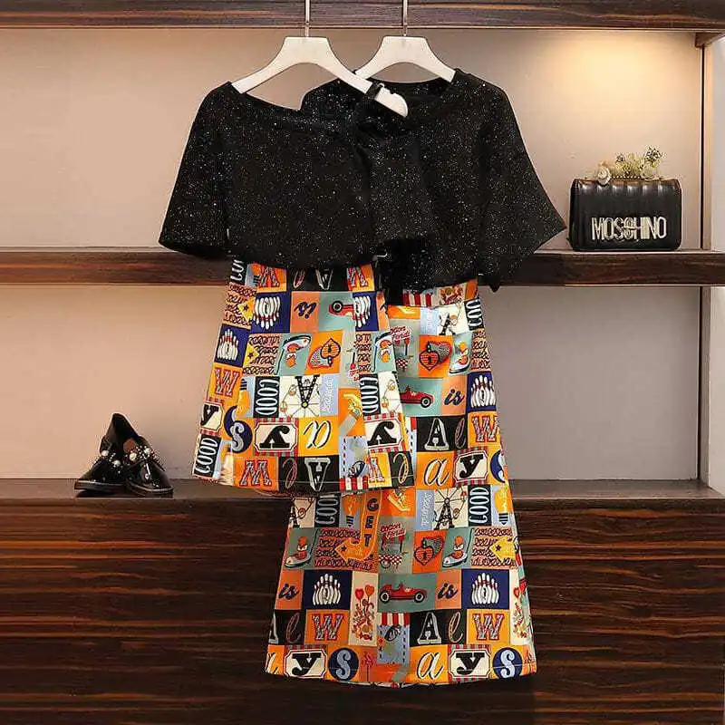 

One Piece / Suit Women's Summer Fashion 2021 New Large Size Wear Lady Temperament Show Thin Dress Cover Belly Two Piece Set Hot