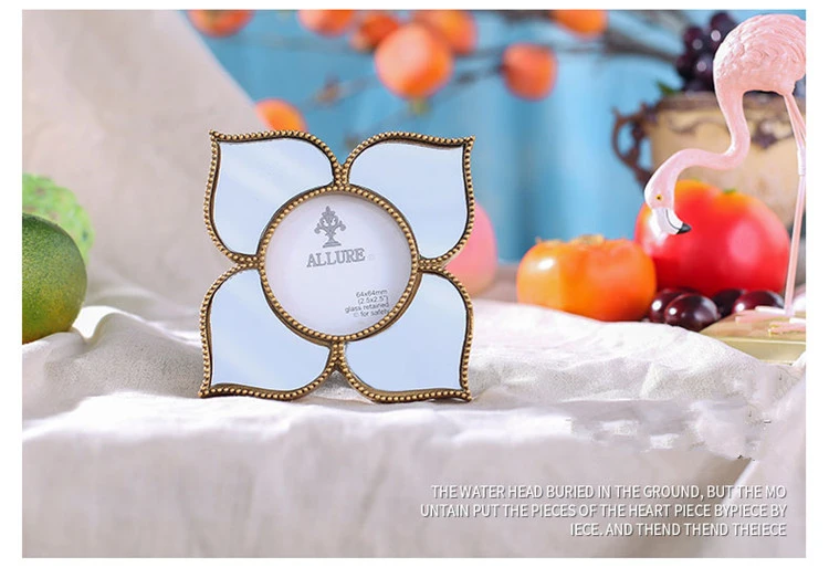 

2.5 Inch Office Resin Photo Frame Desktop Decoration Flower Picture Frames Home Decor