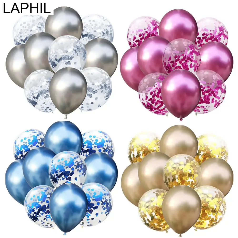 LAPHIL 10 шт. металлические фотообои синий розовый украшения для дня рождения