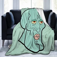 hand some squid ward ultra soft micro fleece blanket couch for adults or kids