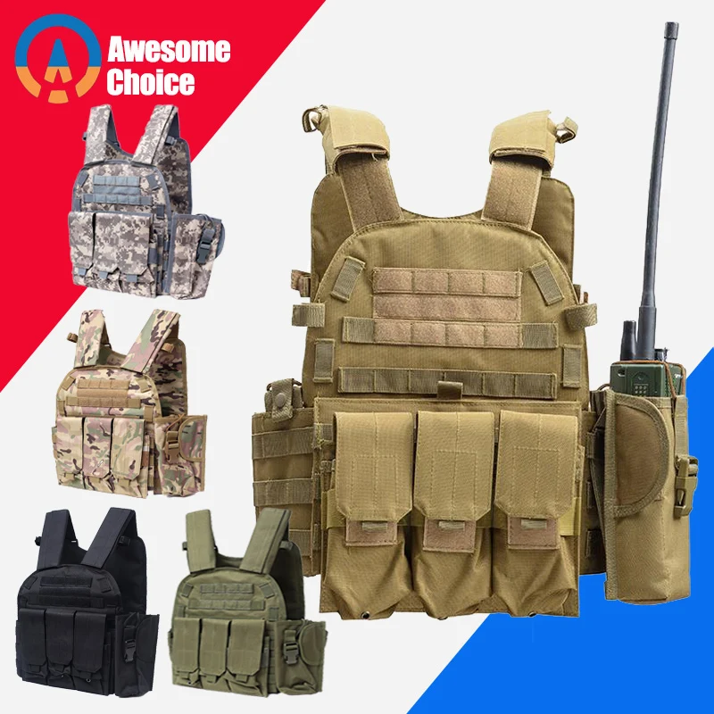 6094 Тактический Жилет Molle 900D нейлоновая броня для тела Охотничья Накладка
