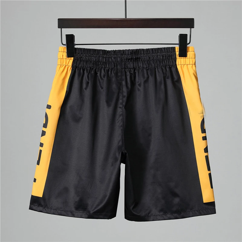 

summer style mens Board Shorts Men Breathable Sport Solid Color Elastic Waist Beach Shorts for men Graffiti printing