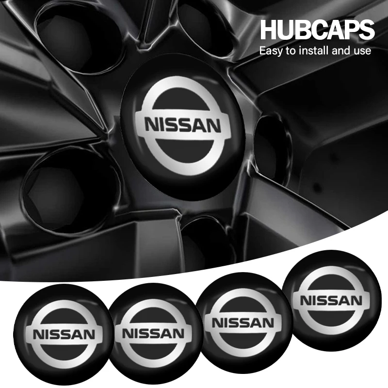 

4pcs 56mm Car Wheel Center Hub Caps Stickers Car Styling for Nissans Juke Qashqai J11 10 X-trail Note Tiida Car Auto Accessories