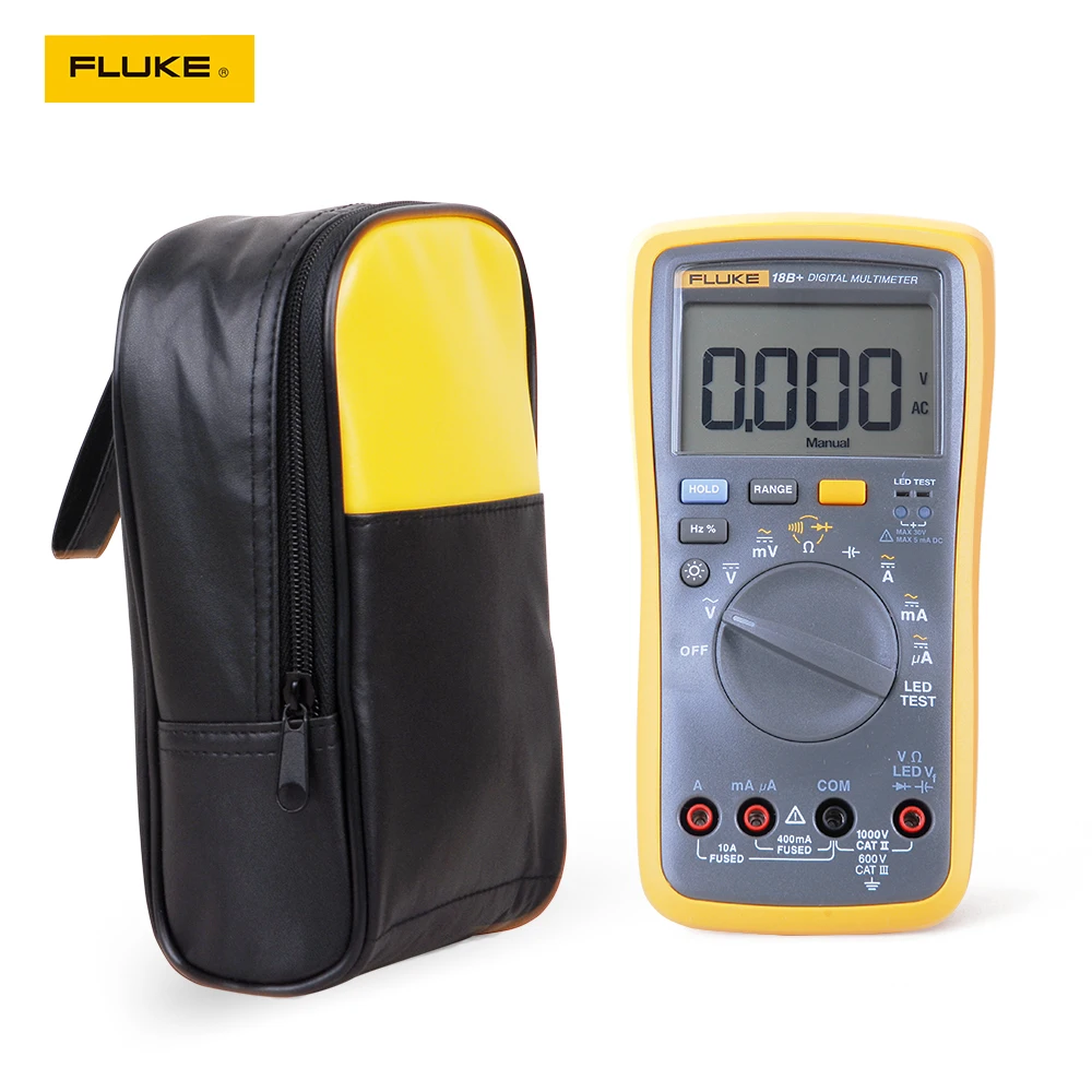 Оригинальный цифровой мультиметр Fluke 18B + Plus с мягким чехлом|Мультиметры| |