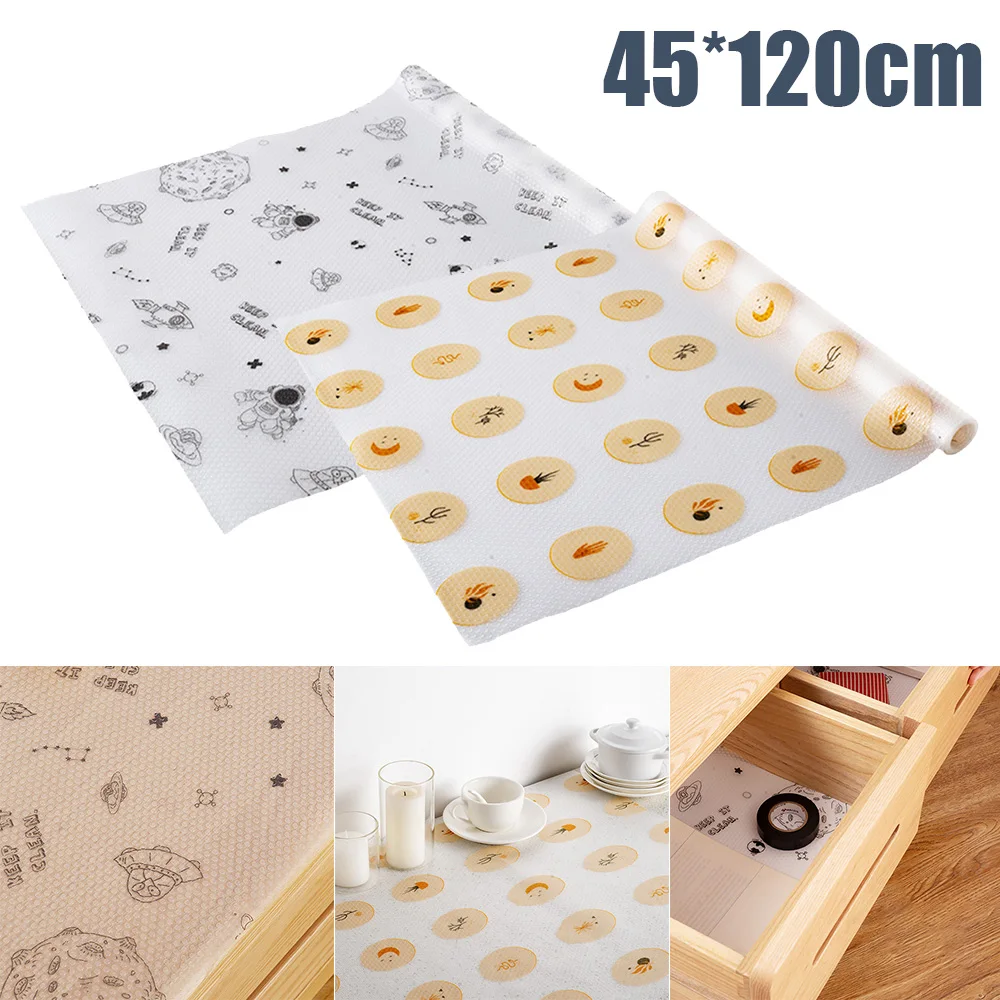 

1PC Cabinet Mat EVA Oil Proof Cutting Drawer Cushion Moistureproof Non Trace Adsorption Washable Reusable Pad for Table Kitchen