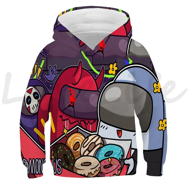 

2021 Among Us Hoodie Kids Size Boys&Girls Long Sleeve Hooded Sweatshirts Children's Hoodies Street Style Games Harajuku Clothes