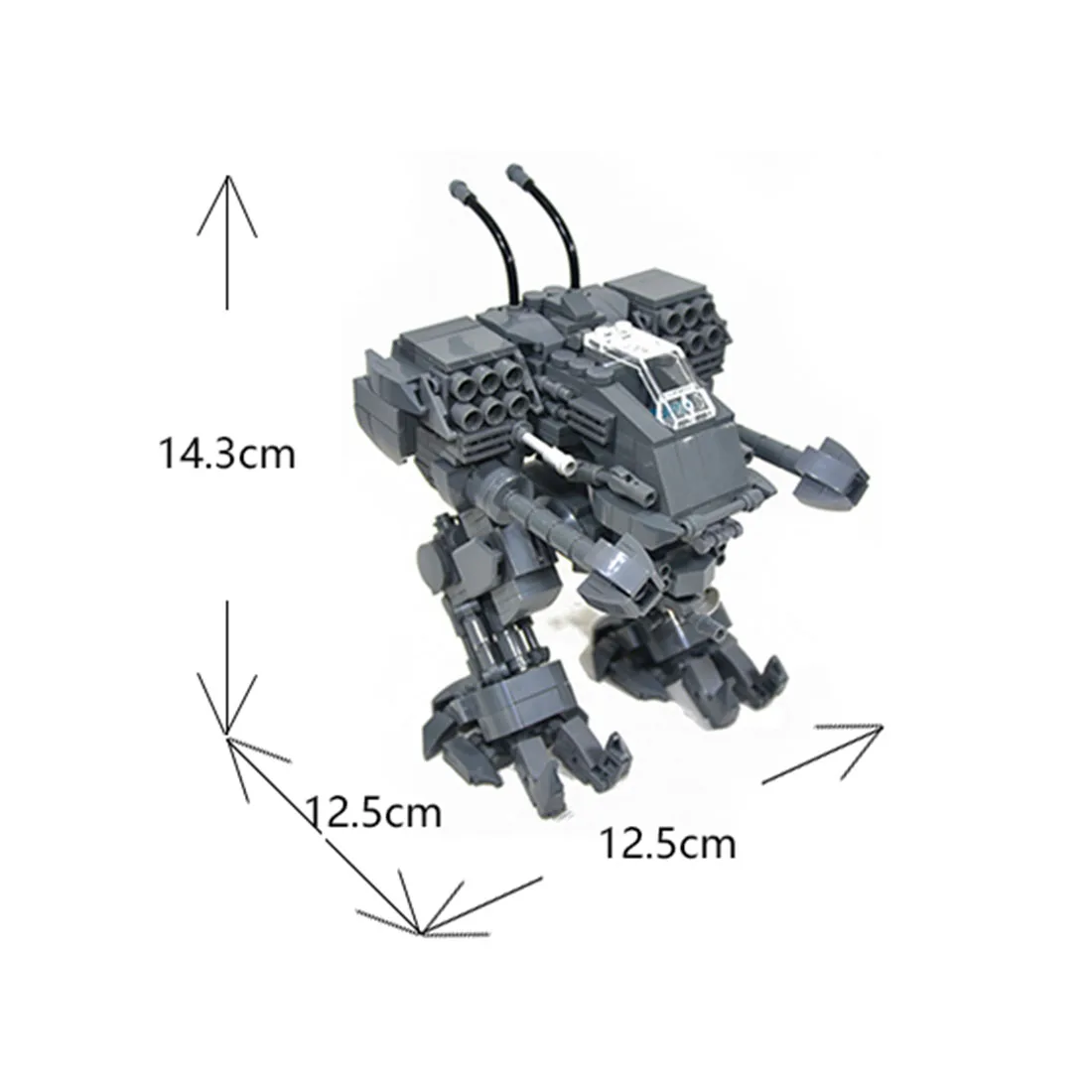 

628Pcs MOC Mecha Model Assembly Mecha Bricks Toy DIY Building Block Stem Toy Educational Toy Building Blocks Set Kids Gift
