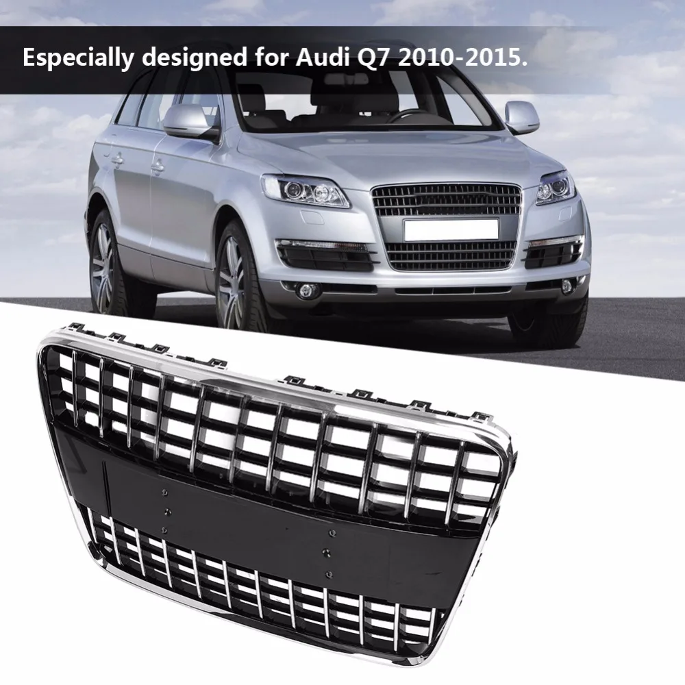 Передний бампер решетка капот Гриль для Audi Q7 2010 2011 2012 2013 2014 2015 AU1200127 Тюнинг