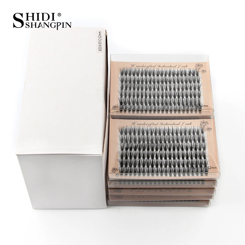 Extensiones de pestañas postizas individuales, 10-100 piezas, 6 filas, 30D, C, rizo, 120 mechones, maquillaje, cilios