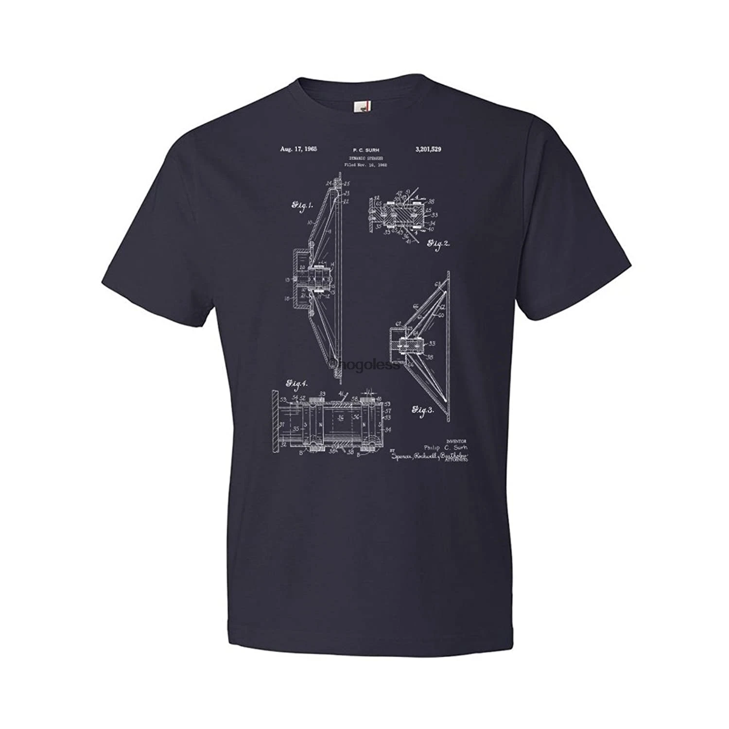 

Dynamic Speaker T-Shirt Recording Studio Tee Speaker Blueprint DJ Gift