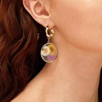 new creative personality fashion all match earrings handmade sunflower chrysanthemum eternal flower earrings earrings women