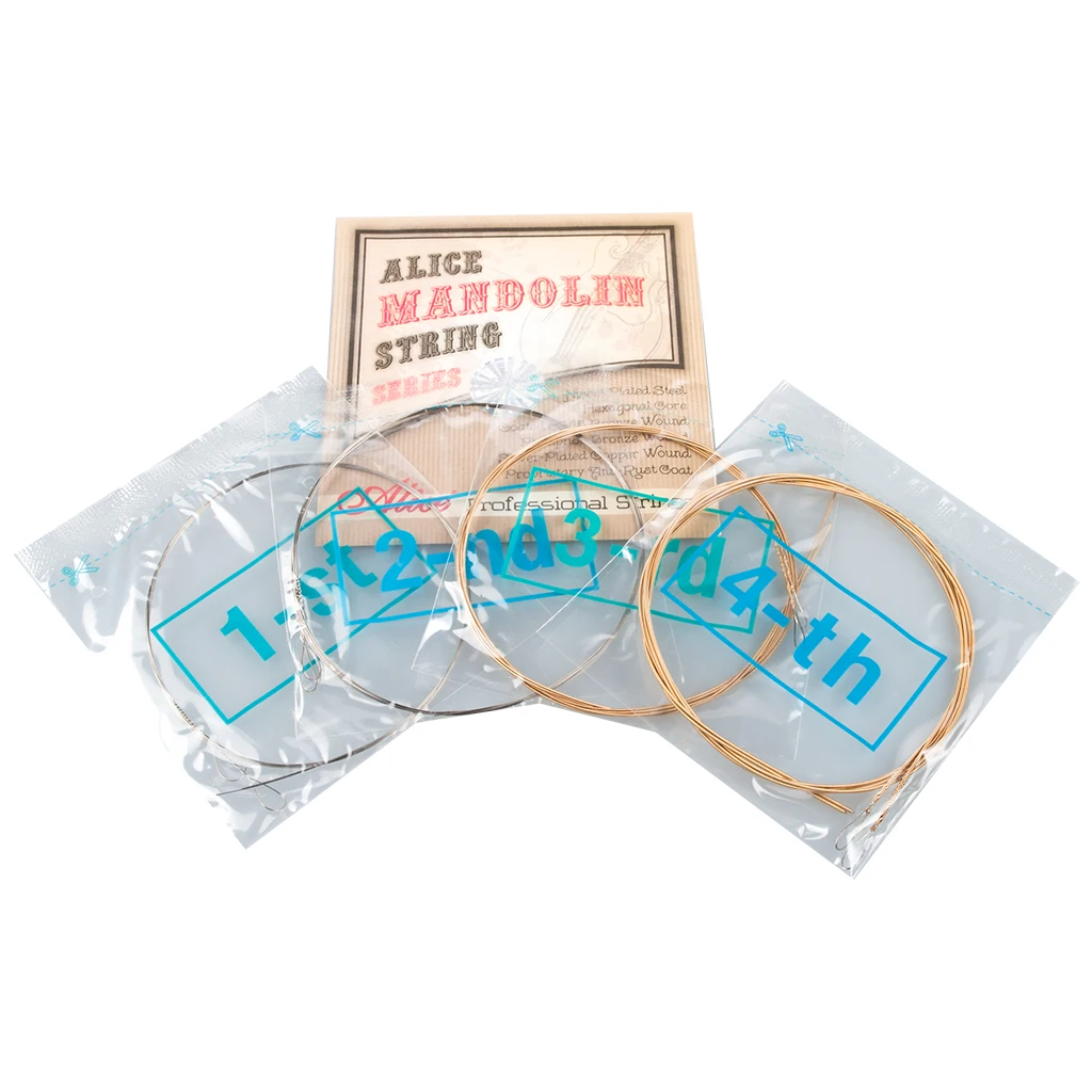 Alice AM06 Струны для мандолины Set .010 .034 покрытие 85/15 бронзовая обмотанная сталь 4