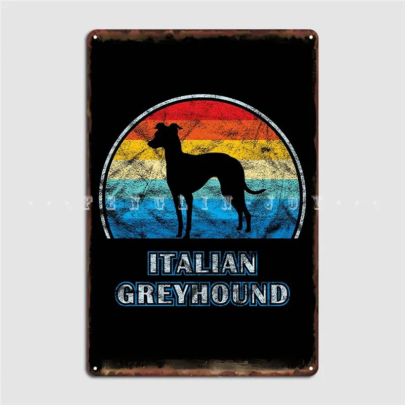 Итальянский постер в винтажном стиле с изображением собаки металлический Плакат