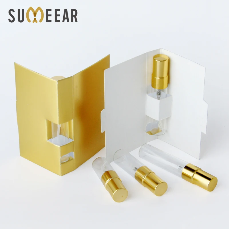 100 шт./лот 2 мл 3 5 флакон для духов с бумажной картой многоразовый возможен